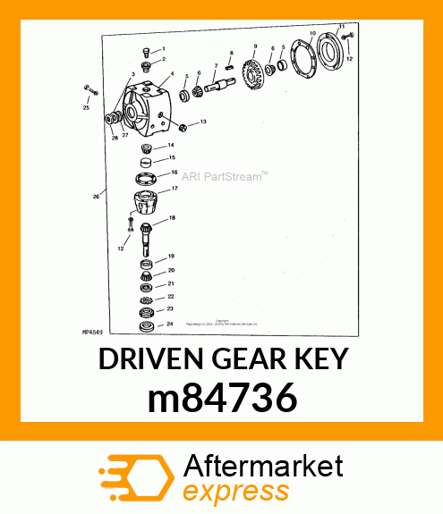 DRIVEN GEAR KEY m84736