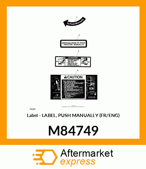 Label - LABEL, PUSH MANUALLY (FR/ENG) M84749