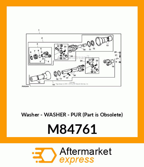 Washer - WASHER - PUR (Part is Obsolete) M84761