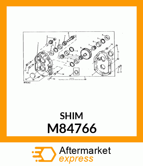 SHIM, BEARING M84766