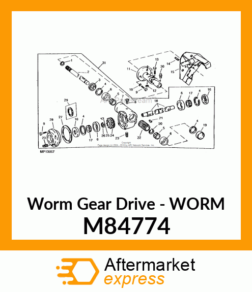 Worm Gear Drive - WORM M84774