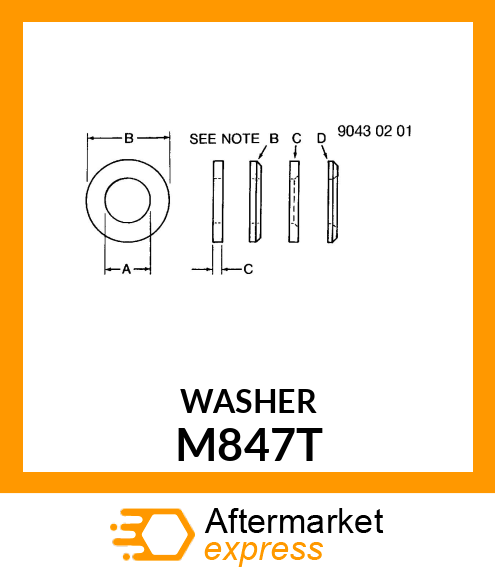 WASHER , M847T