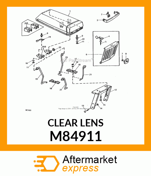 LENS, HEADLIGHT M84911