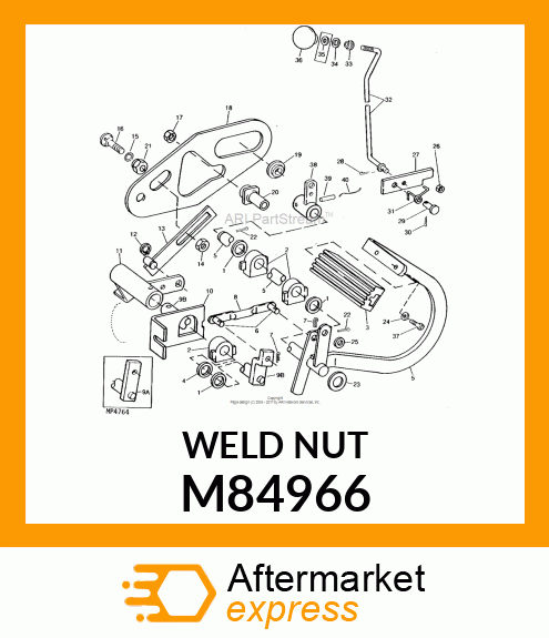 NUT, WELD M84966