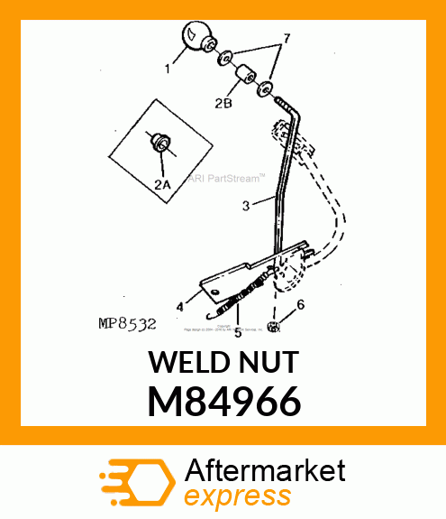 NUT, WELD M84966