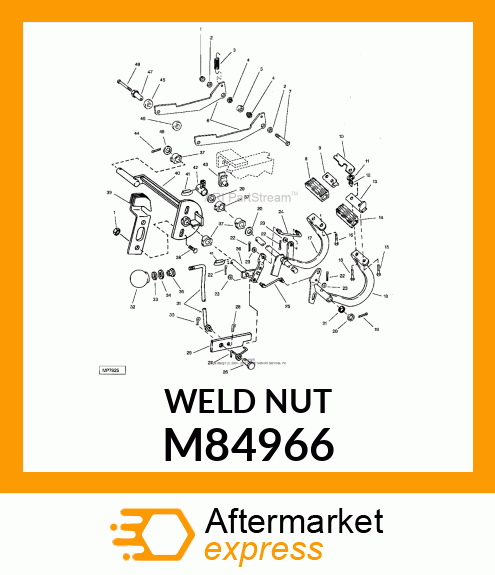 NUT, WELD M84966