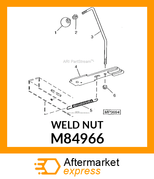 NUT, WELD M84966