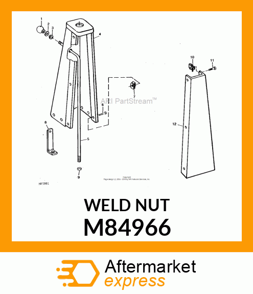 NUT, WELD M84966