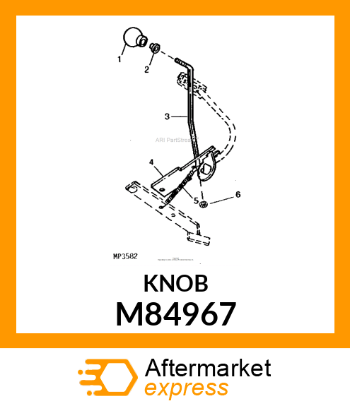 KNOB, PARK BRAKE M84967