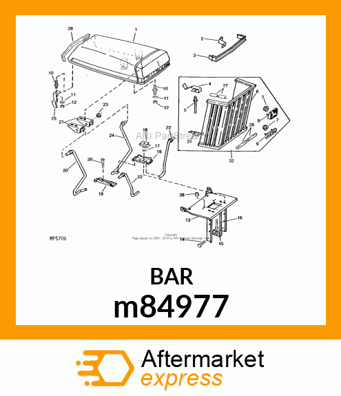 CLAMP, HINGE ROD M84977