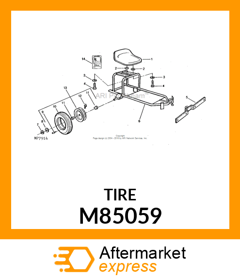 Tire - TIRE, 4.80-8 M85059