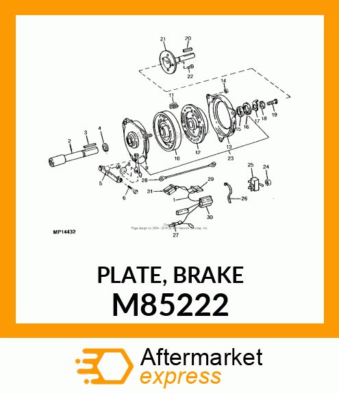 PLATE, BRAKE M85222