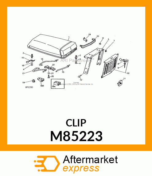 CLIP, HEADLIGHT LENS M85223