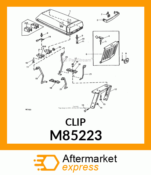 CLIP, HEADLIGHT LENS M85223