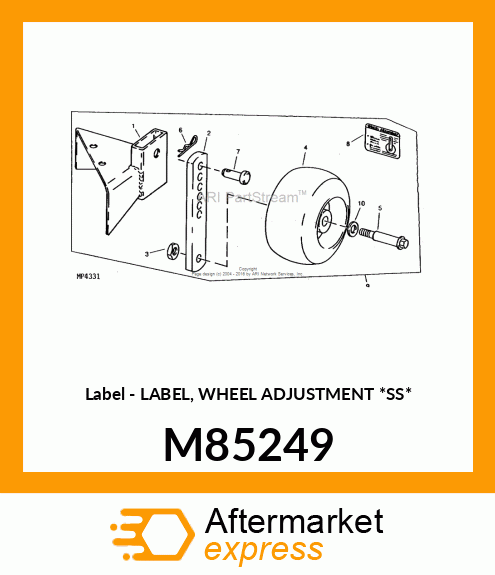 Label - LABEL, WHEEL ADJUSTMENT *SS* M85249