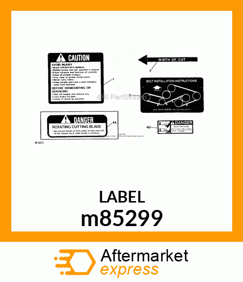 LABEL, CAUTION m85299