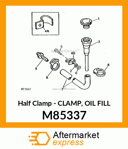 Half Clamp - CLAMP, OIL FILL M85337