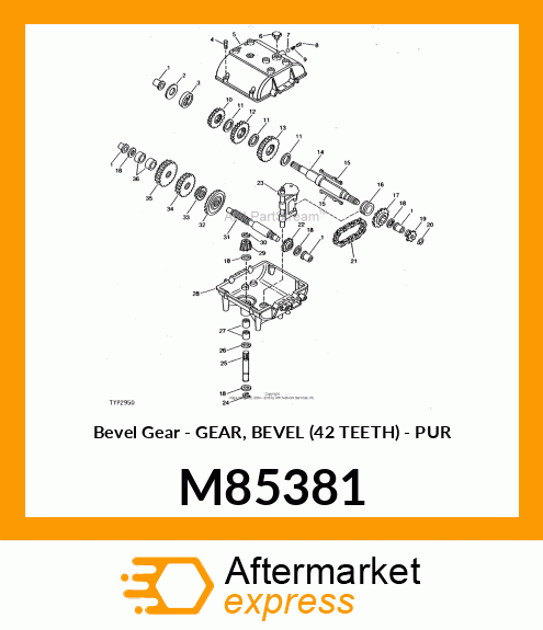 Bevel Gear - GEAR, BEVEL (42 TEETH) - PUR M85381