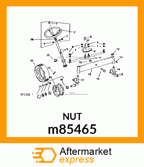 LOCK NUT, NUT, LOCK #10 m85465