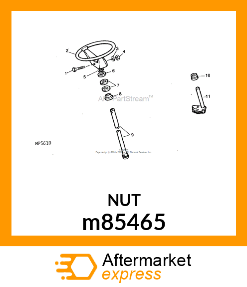 LOCK NUT, NUT, LOCK #10 m85465