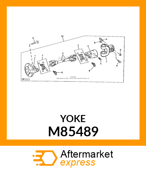 Universal Joint Yoke - YOKE M85489