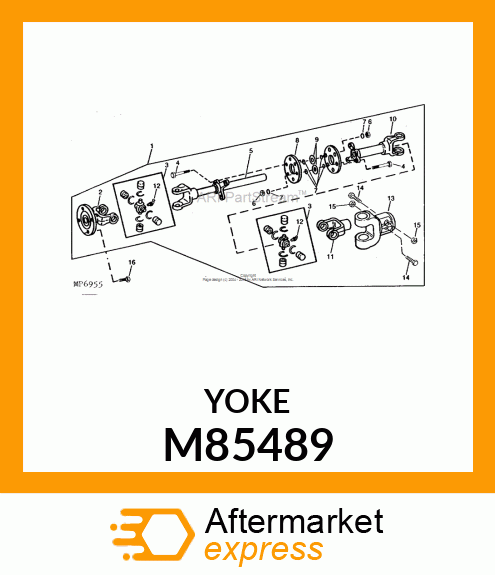 Universal Joint Yoke - YOKE M85489