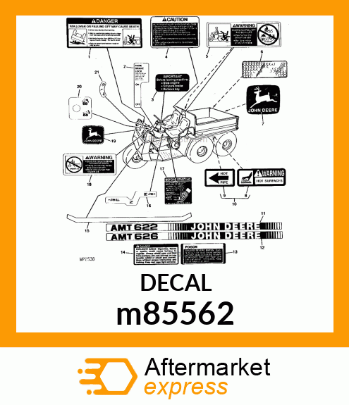 LABEL, LABEL, WARNING (HOT SURFACE) m85562