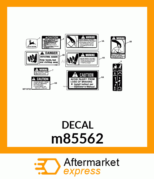 LABEL, LABEL, WARNING (HOT SURFACE) m85562