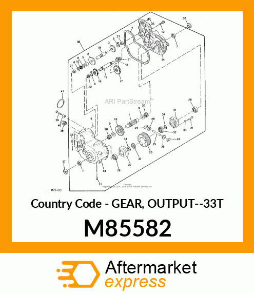 Gear Output 33T M85582