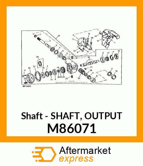 Shaft - SHAFT, OUTPUT M86071