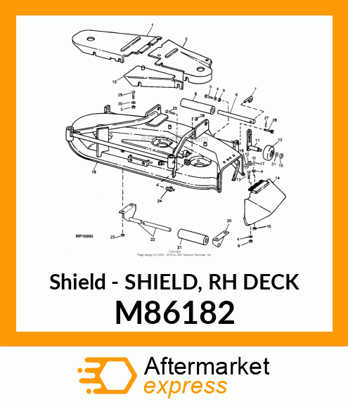 Shield - SHIELD, RH DECK M86182