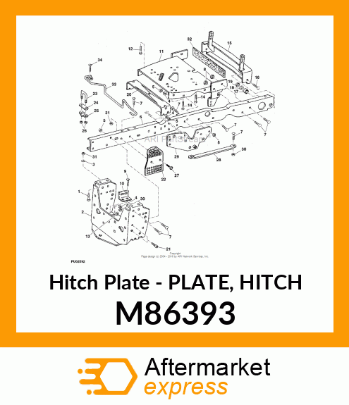 Hitch Plate - PLATE, HITCH M86393