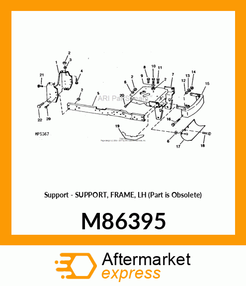 Support - SUPPORT, FRAME, LH (Part is Obsolete) M86395