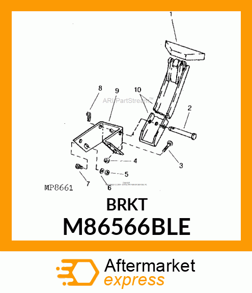 BRACKET, BRACKET, MOUNTING GT BLACK M86566BLE