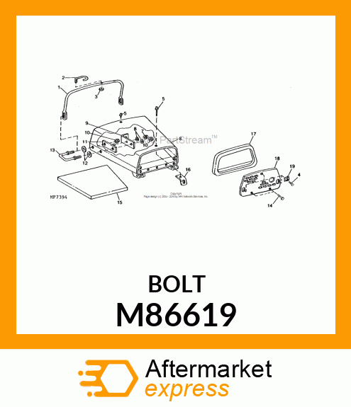 FASTENER, SPECIAL 12 M86619