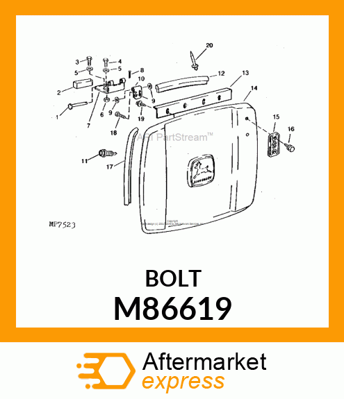 FASTENER, SPECIAL 12 M86619