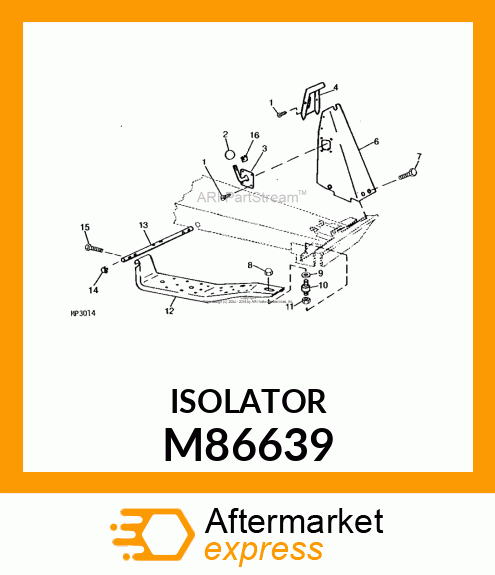 MOUNT, FOOTREST FRONT RUBBER M86639