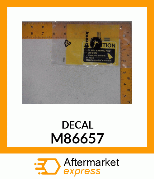 LABEL, CAUTION M86657