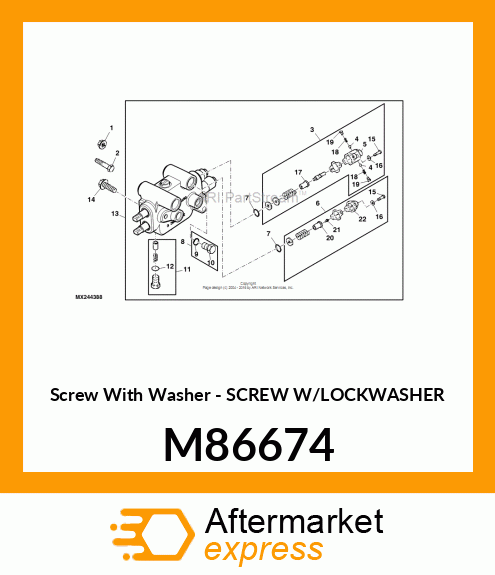 Screw With Washer - SCREW W/LOCKWASHER M86674