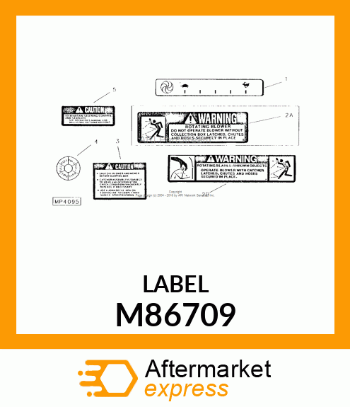 Label - LABEL, VARIATOR SPEED (Part is Obsolete) M86709