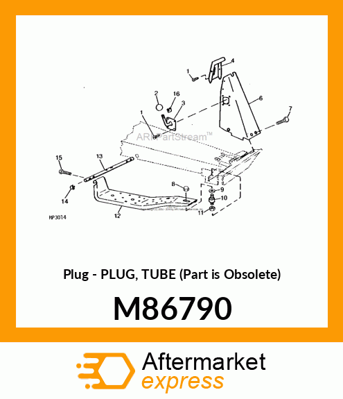 Plug - PLUG, TUBE (Part is Obsolete) M86790