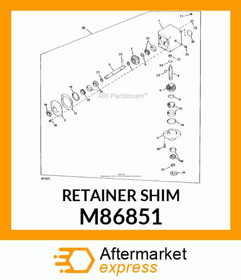 SHIM, CAP RETAINER M86851