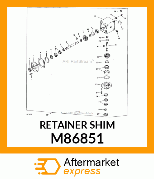 SHIM, CAP RETAINER M86851