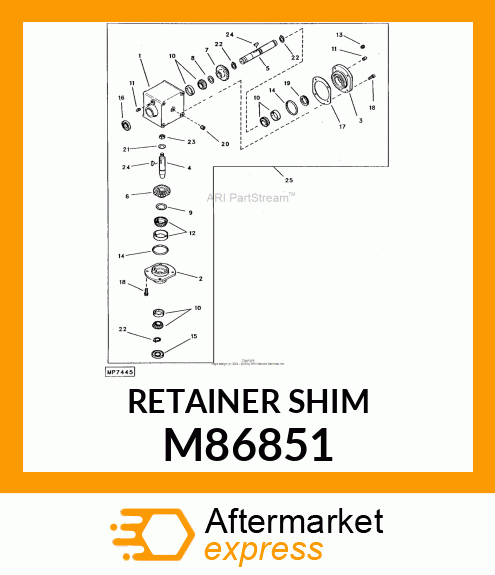 SHIM, CAP RETAINER M86851