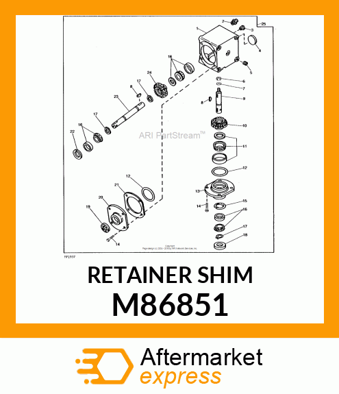 SHIM, CAP RETAINER M86851