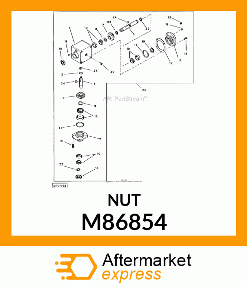 NUT, JAM LOCKING, 3/4 M86854