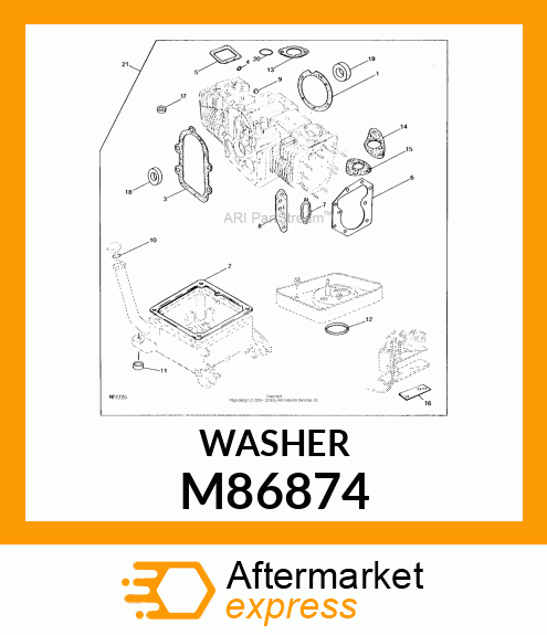 GASKET, OIL DRAIN PLUG M86874