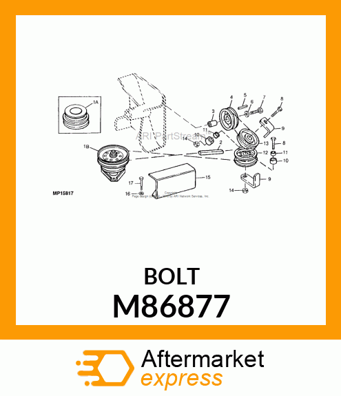 BOLT, LOCKING HH CLASS 8.8 JDS134 M86877