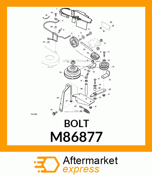 BOLT, LOCKING HH CLASS 8.8 JDS134 M86877