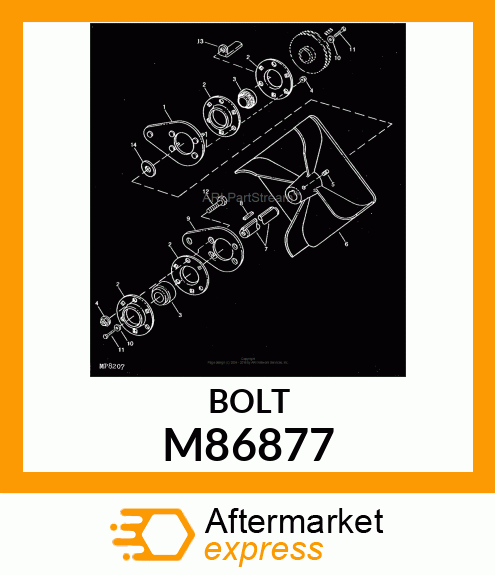 BOLT, LOCKING HH CLASS 8.8 JDS134 M86877